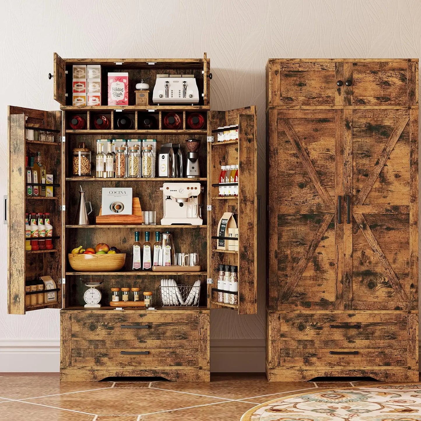 Warm Welcome Decor Ironck Kitchen Pantry With Shelves
