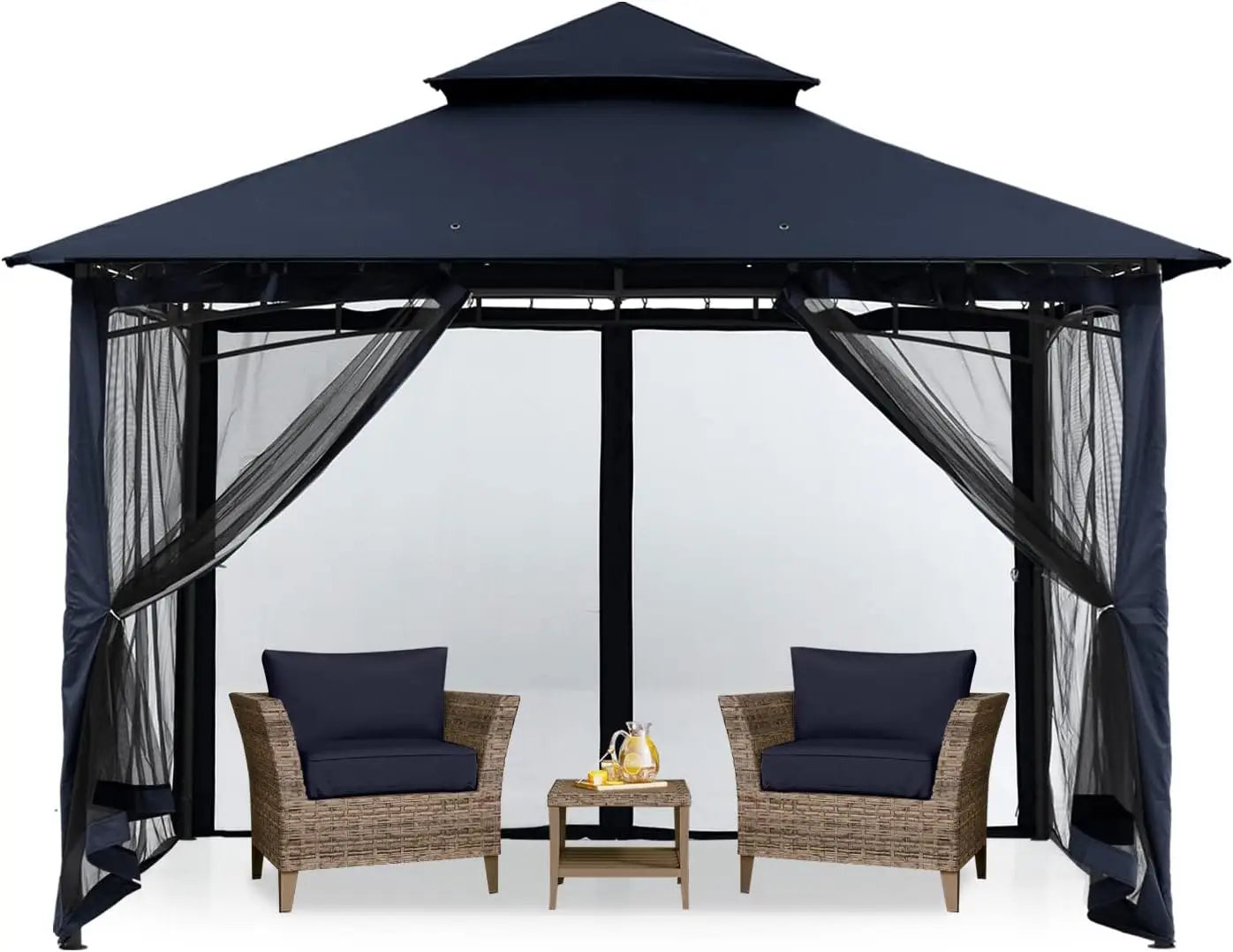 Feature Garden Gazebo With Stable Steel Frame Netting
