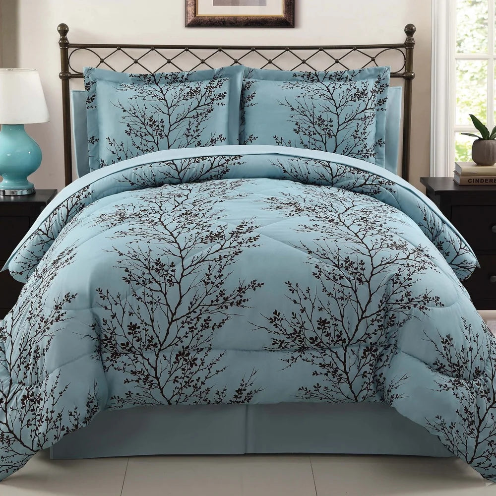 Dutrieux 8 Piece Reversible Comforter Microfiber Set