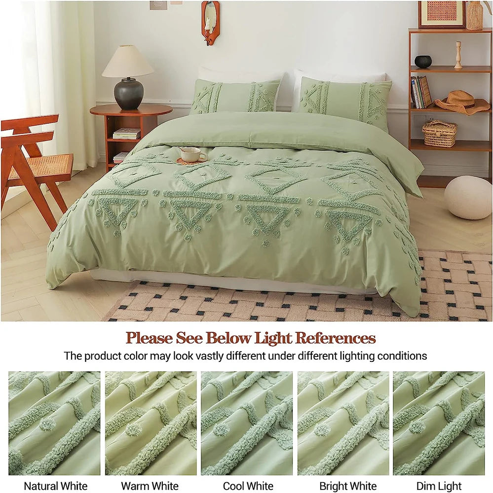 Simple Opulence Bedding Set 100 Cotton Duvet Cover Soft