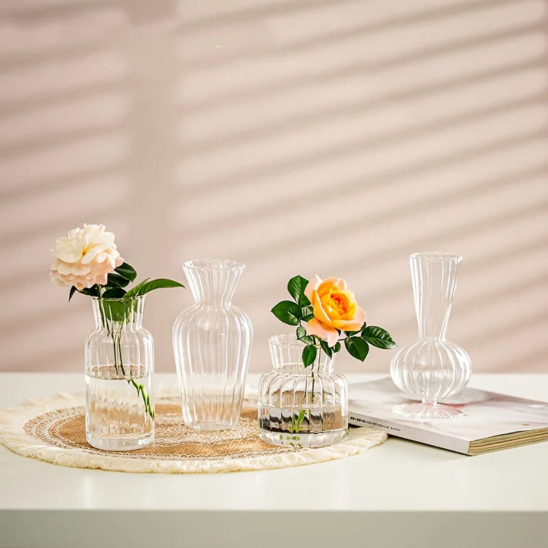 Warm Welcome Decor Modern Glass Vase Set Bud Vases