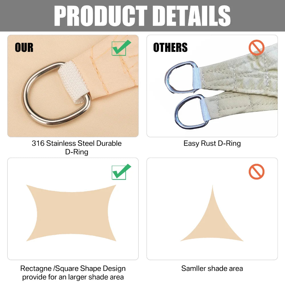 Jiangsu Sun Shade Sail Outdoor Canopy UV Block Shade Cloth