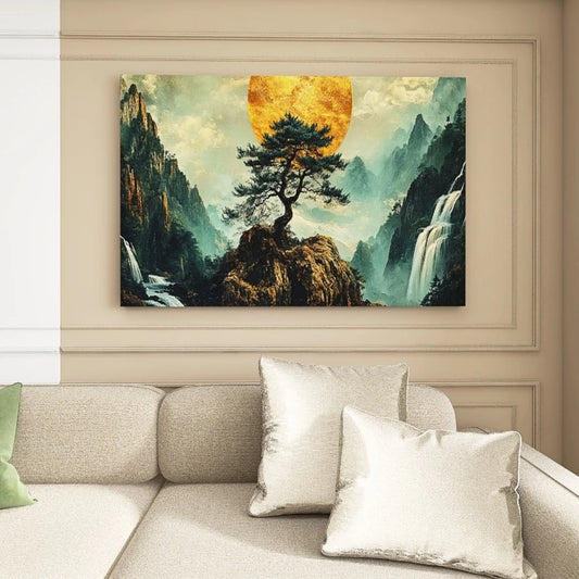 Canvas Wall Art Solid Wood Frame Living Room