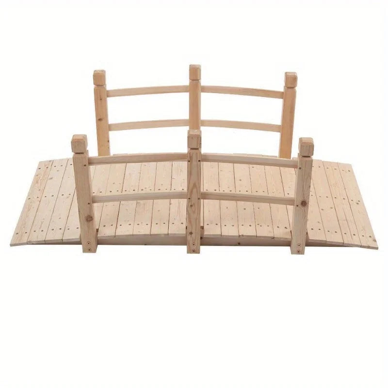 Wooden Bridge Yard Decor Arch Walkway For Garden Pond