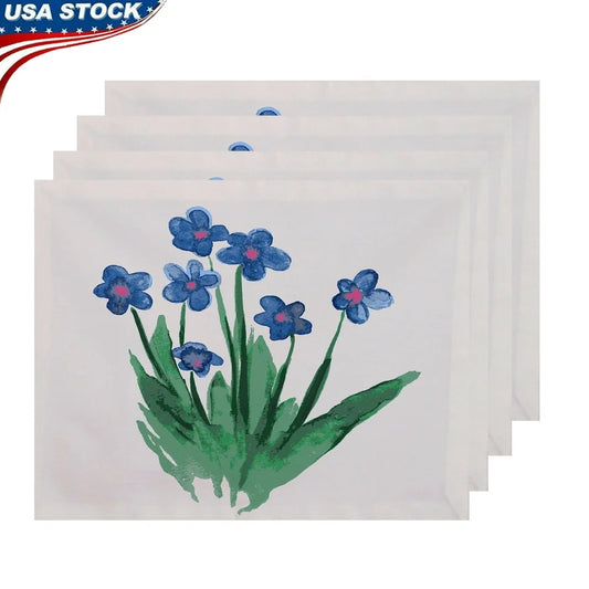 Warm Welcome Decor Elegant Flower Placemat Set Polyester