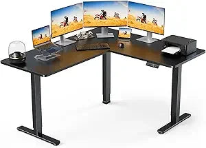 Warm Welcome Decor Height Adjustable L Shaped Standing Desk