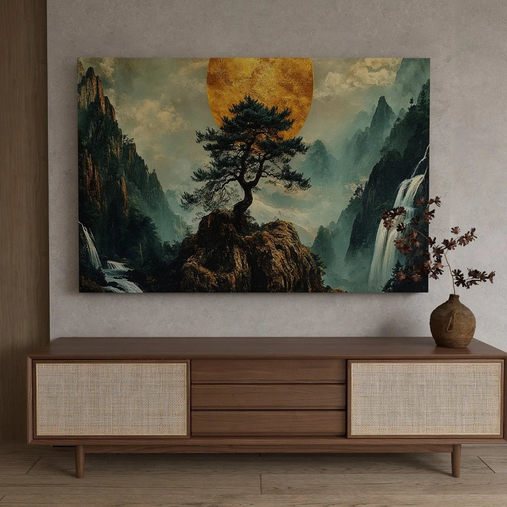 Canvas Wall Art Solid Wood Frame Living Room