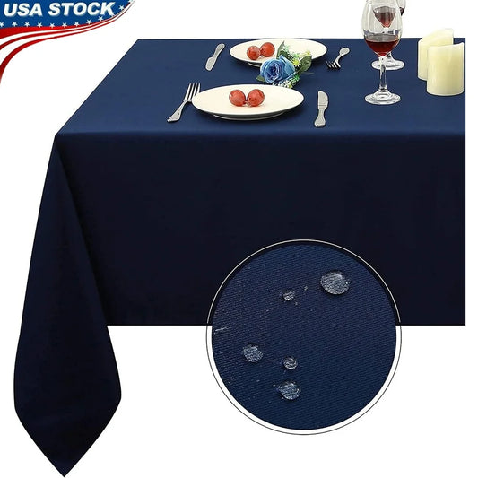 Warm Welcome Decor Water Resistant Tablecloth Oil Proof