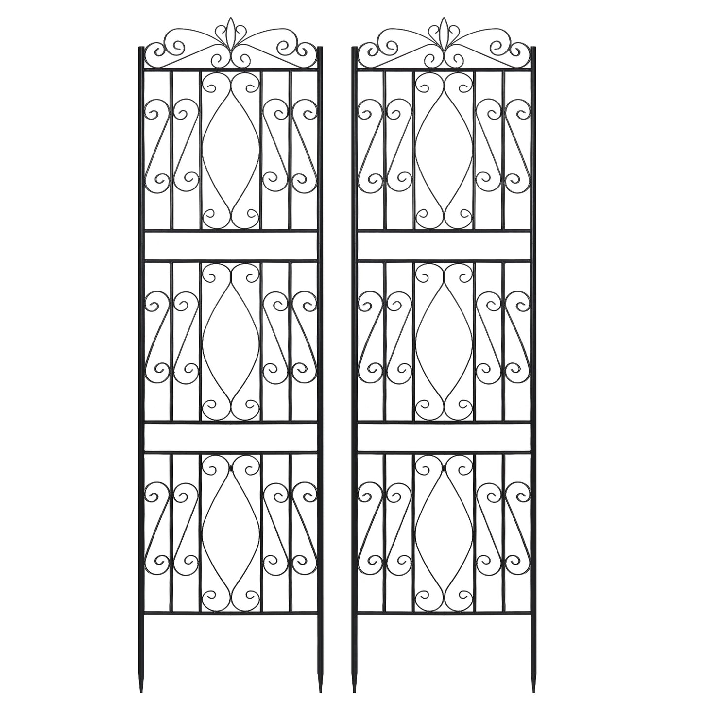 Feature Metal Garden Trellis Climbing Plants Outdoor Fence