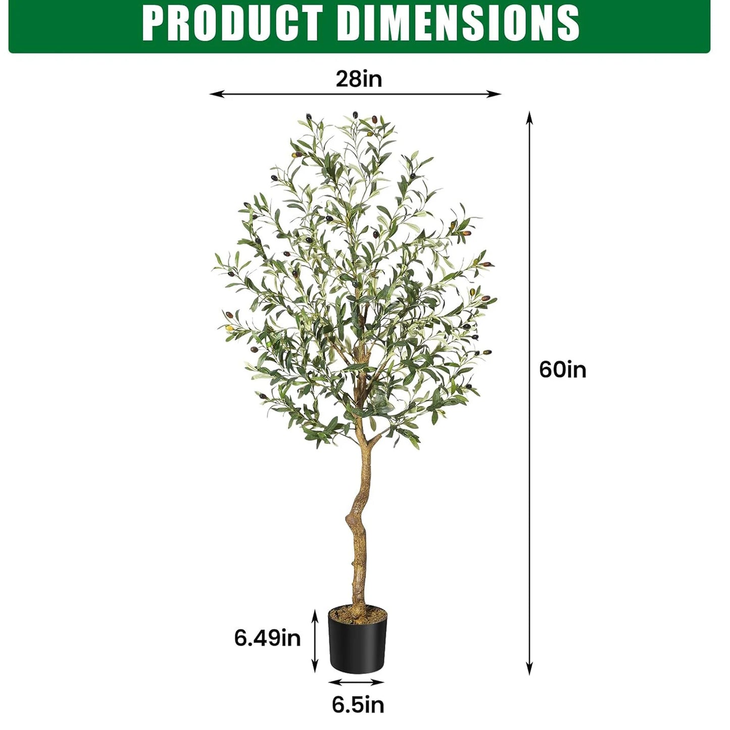 HiMISCN Artificial Olive Tree for Home and Office Decor