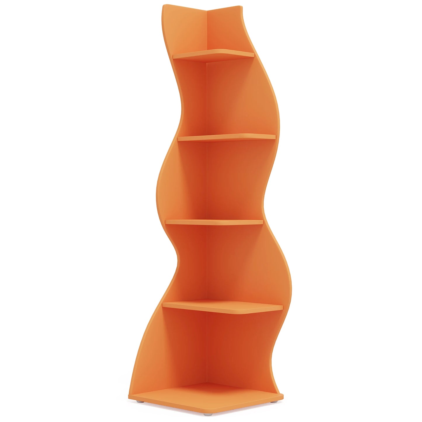 Tribesigns Five Tier Corner Shelf Wall Bookcase Organizer