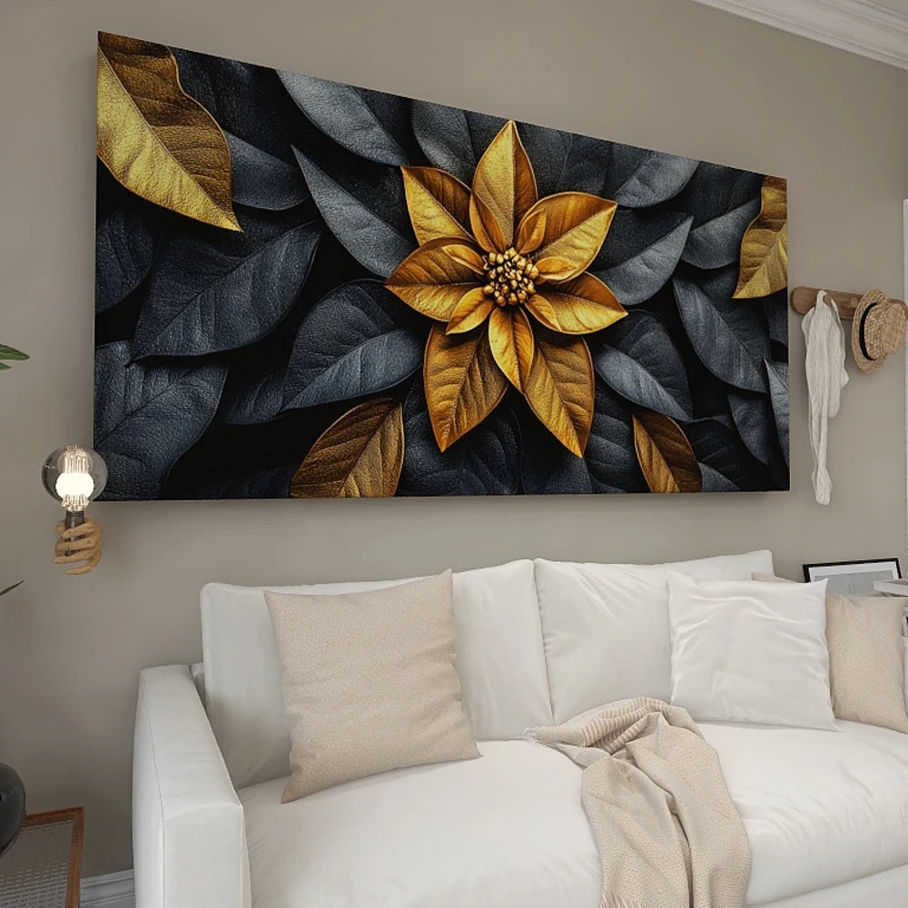 Pine Solid Wood Frame Canvas Wall Art