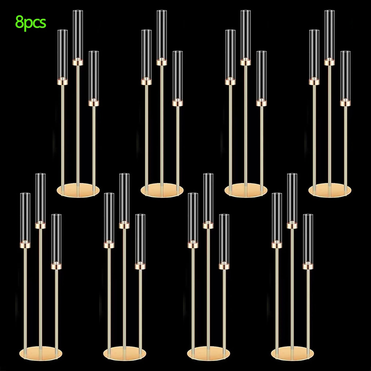 Warm Welcome Decor 3 Arm Candelabra Centerpiece Set