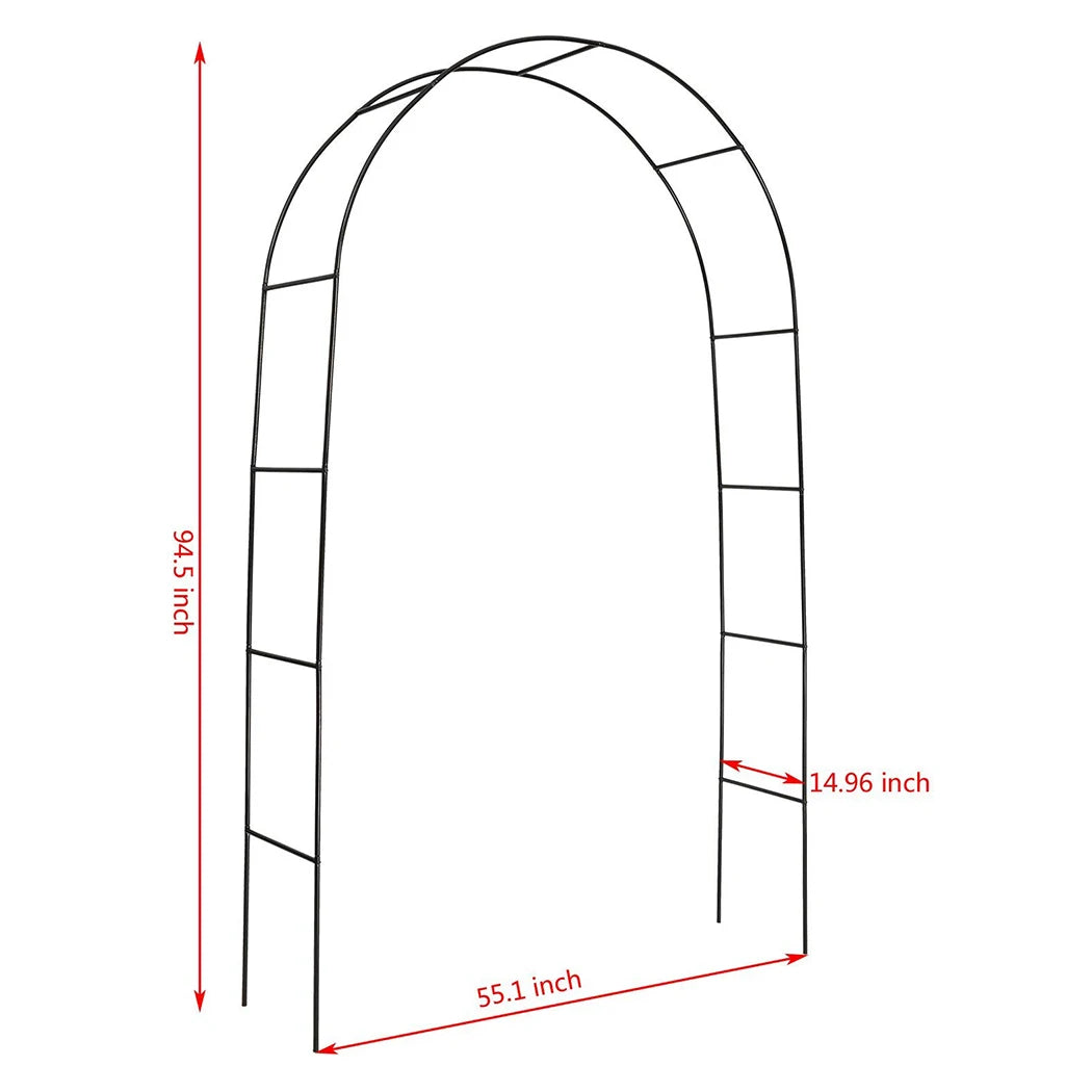 Feature Heavy Duty Metal Garden Arch Rose Archway Pergola