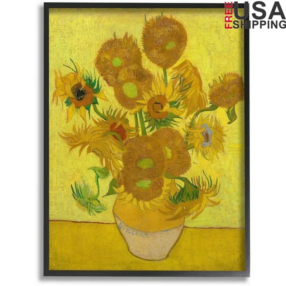 DUTRIEUX Van Gogh Sunflowers Framed Wall Art Giclee Print