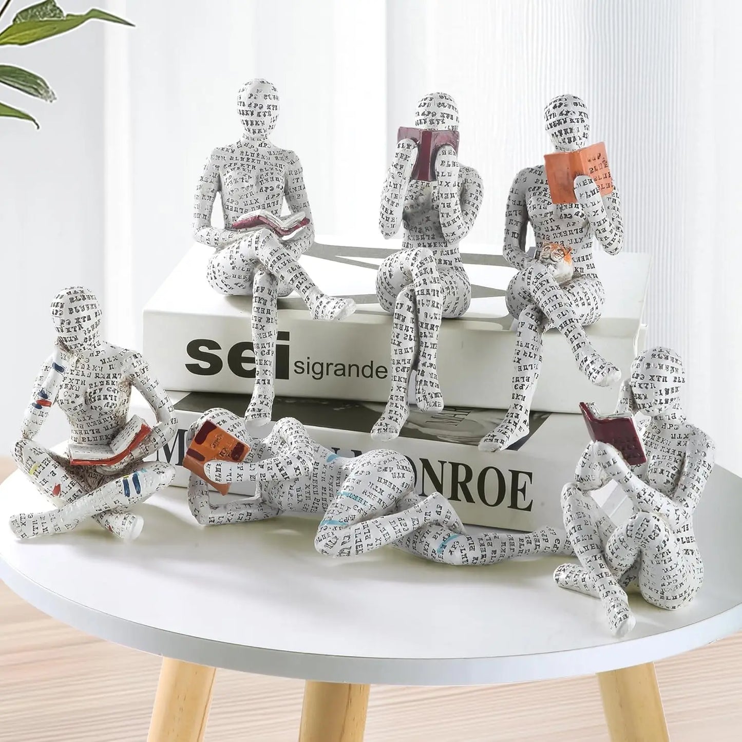 Warm Welcome Decor Reading Woman Statue Home Decor Figurine