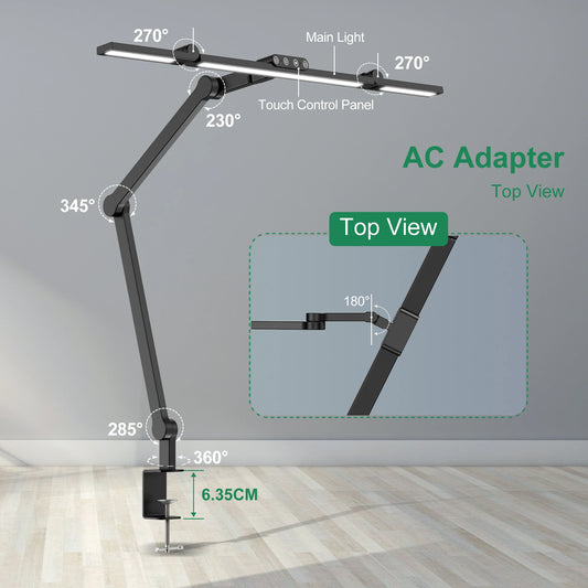 Warm Welcome Decor Led Desk Lamp With Clamp Auto Dimming