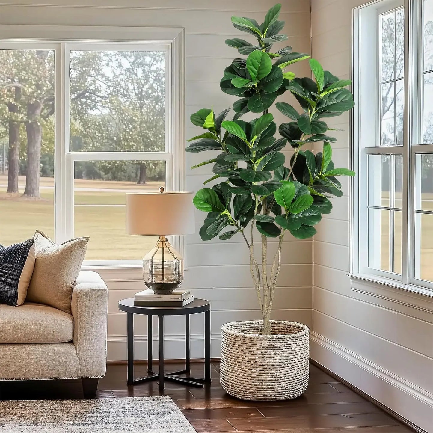 HiMISCN Fiddle Leaf Fig Tree Artificial For Home Decor