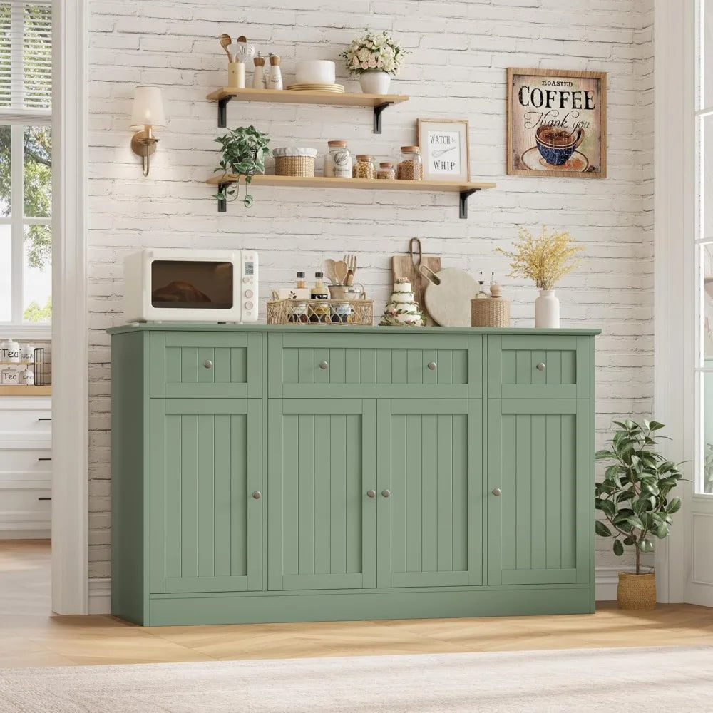 Color Modern Moroccan Style Sideboard Buffet Cabinet With ExtensiveStorage Drawers