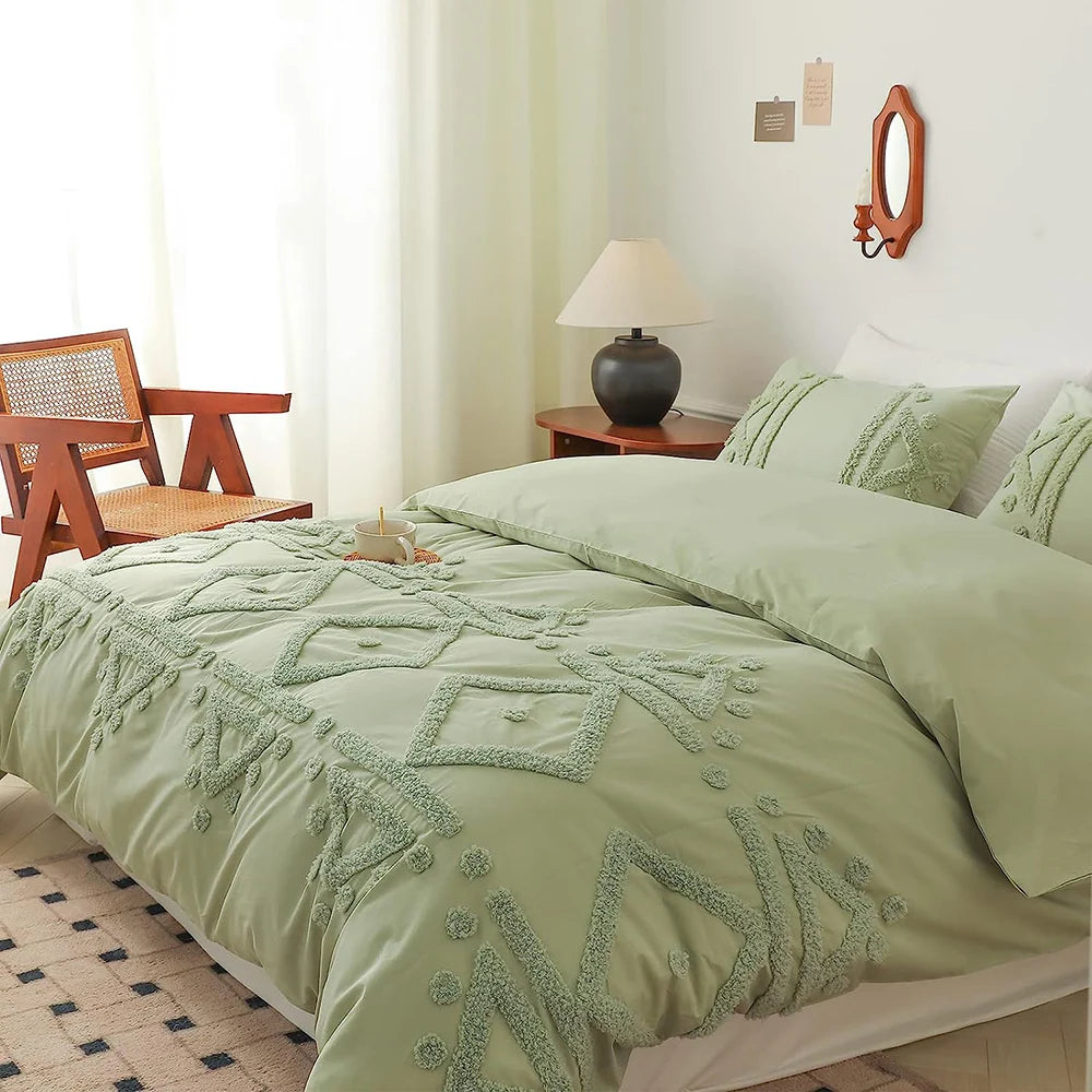 Simple Opulence Bedding Set 3 Piece 100 Cotton Duvet Cover