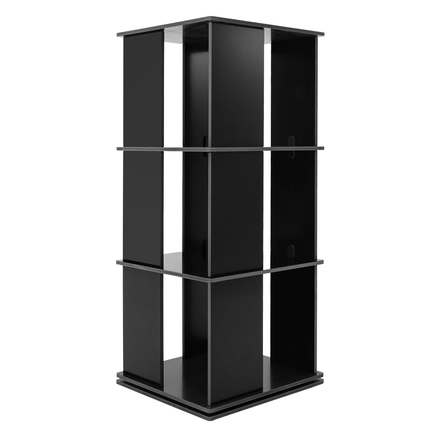 Bymaocar 3 Tier Rotating Bookshelf Revolving Bookcase With Bookends