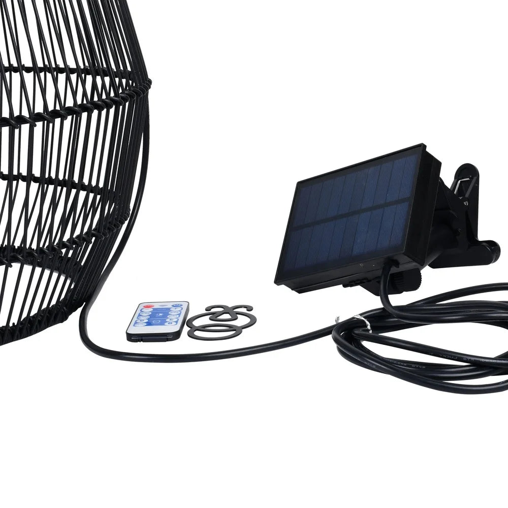 DUTRIEUX Outdoor Solar Pendant Light Woven Metal Frame