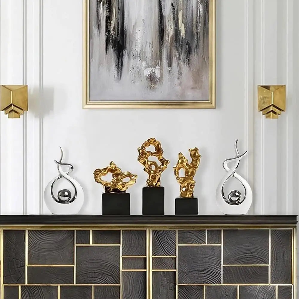 Warm Welcome Decor Modern Abstract Ceramic Statue For Home