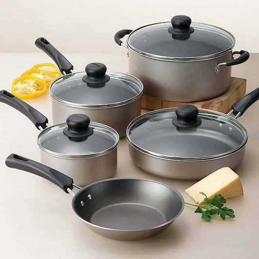 Warm Welcome Decor 9 Piece All Purpose Nonstick Cookware Set