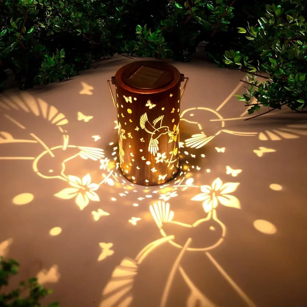 Warm Welcome Decor Solar Lanterns Outdoor Hanging 4 Pack