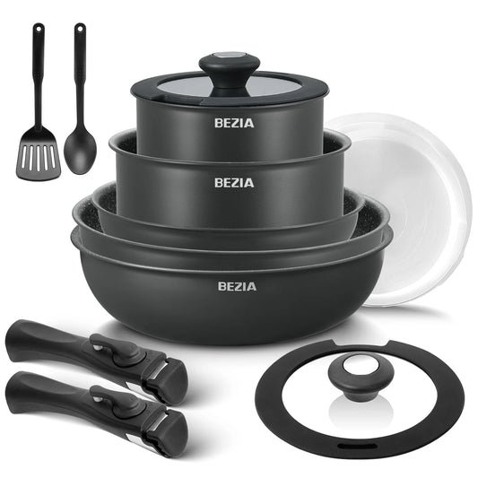 Warm Welcome Decor Induction Cookware Set Nonstick Pots