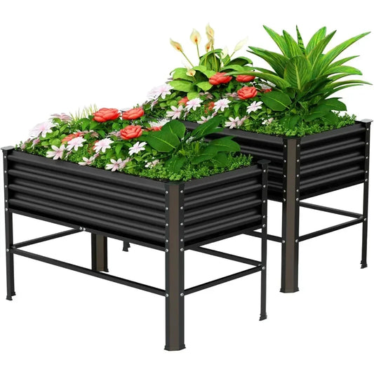 Origin Raised Garden Bed With Legs Galvanized Outdoor Box