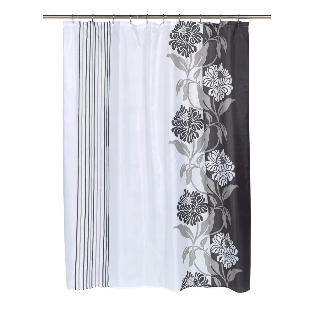 Durable Water Resistant Fabric Shower Curtain 70x72 Machine Washable Polyester Unique Design Matching Window Curtain Available