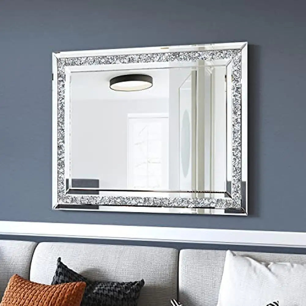 DUTRIEUX Crushed Diamond Beveled Wall Mirror Modern Decor