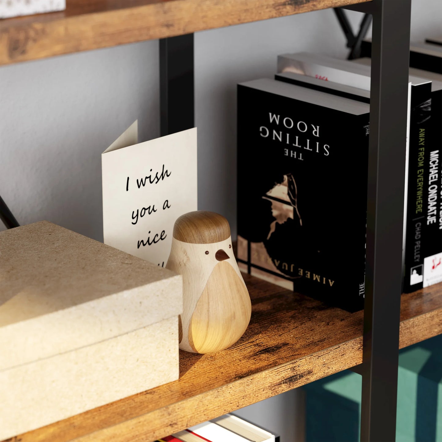 IRONCK Industrial 5-Tier Bookshelf And Bookcase With Open Shelves