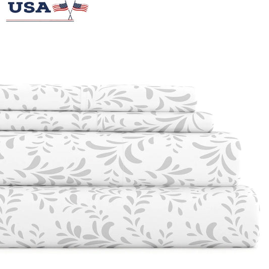 DUTRIEUX Microfiber 4 Piece Deep Pocket Bed Sheet Set