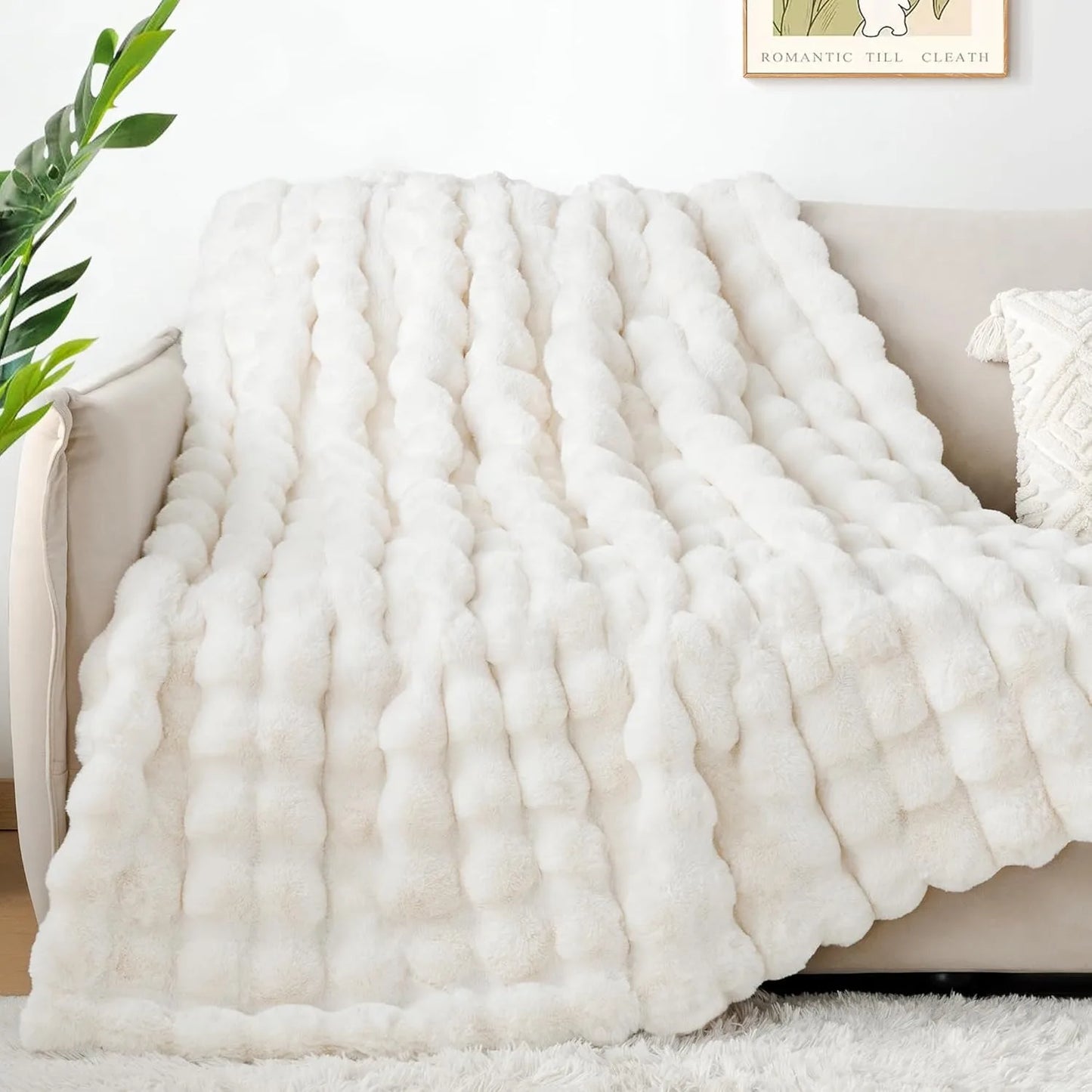 Craft of Weaving Rabbitskin Faux Fur Blanket SuperExtraordinarily Sumptuously Comfort