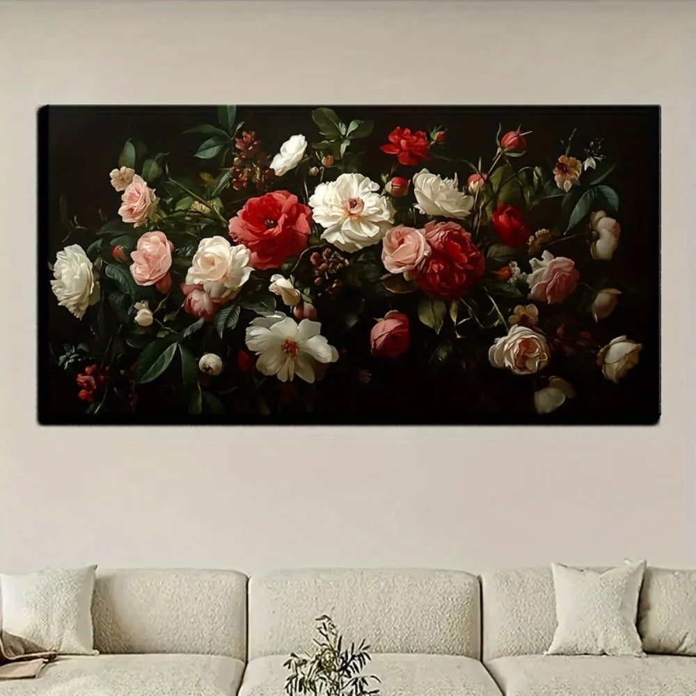 Hign-concerned Victorian Floral Canvas Art Print Decor