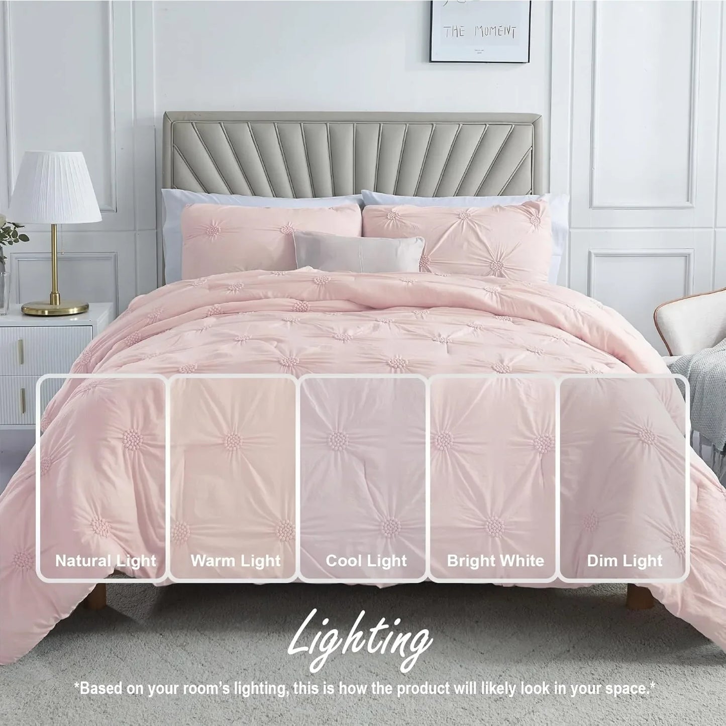 Craft Of Weaving 3D Floral Pintuck Comforter Set 3 Piece