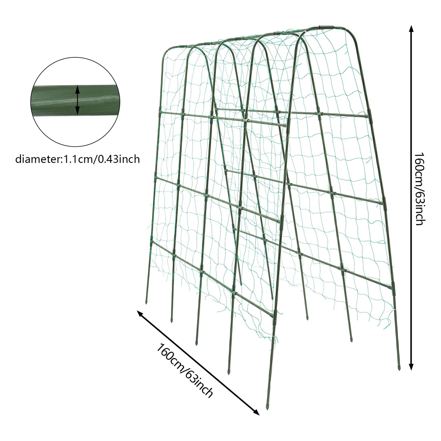 Garden Arch Trellis For Climbing Plants Steel Outdoor