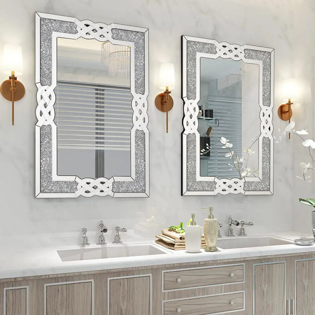 LUVODI Diamond Crush Full Body Wall Mirror For Bathroom