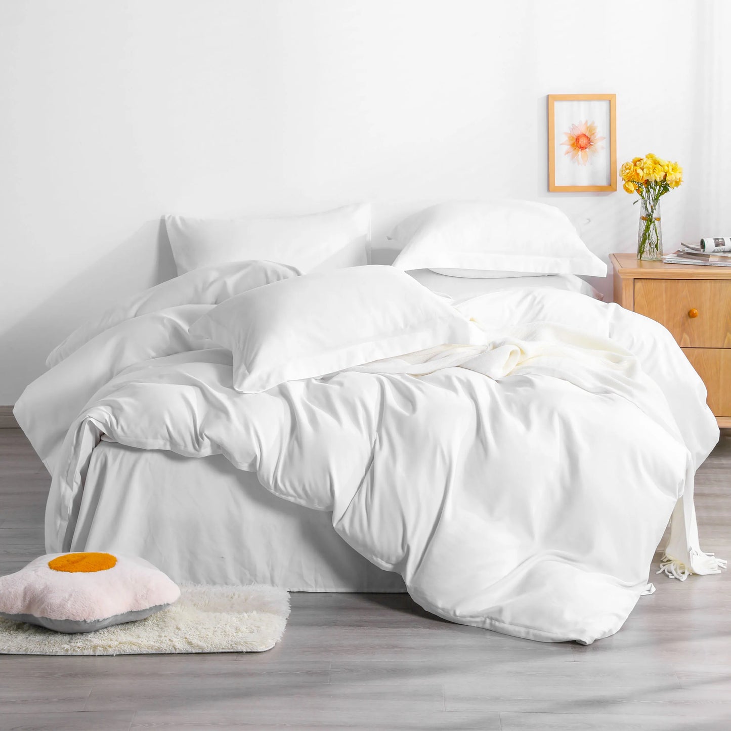 Ntbay 3-Piece Ultra Soft Microfiber Duvet Cover Set