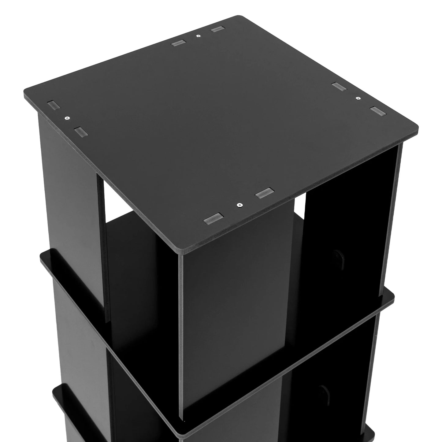 Bymaocar 3 Tier Rotating Bookshelf Revolving Bookcase With Bookends