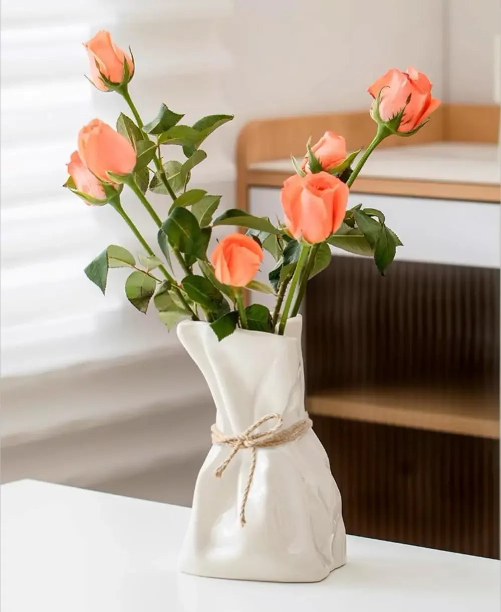 Warm Welcome Decor Irregular Glass Vase Modern Art Deco