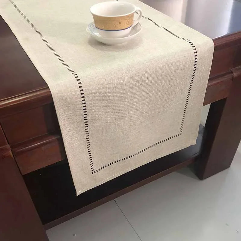 Warm Welcome Decor Linen Table Runner Polyester Cotton