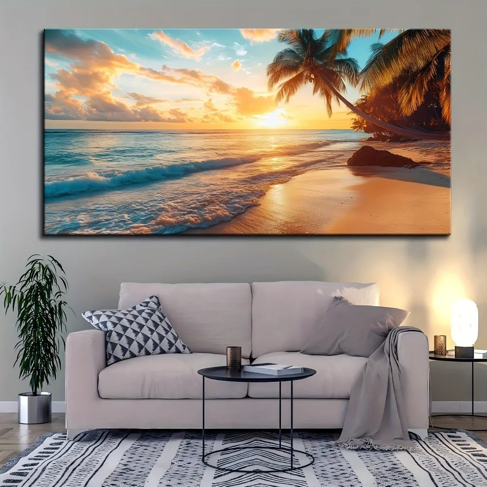 Hign-concerned Pine Wood Frame Canvas Mural Painting