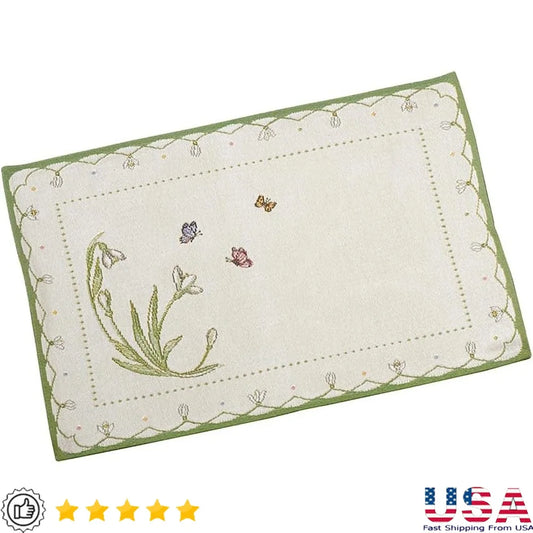 Warm Welcome Decor Spring Placemats Snowdrop Floral Cotton
