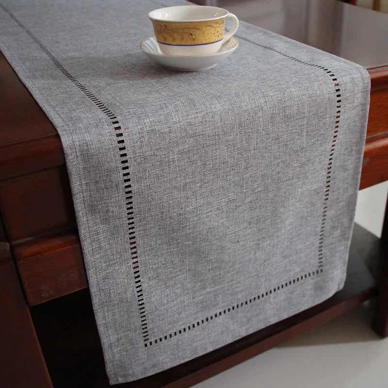 Warm Welcome Decor Linen Table Runner Polyester Cotton