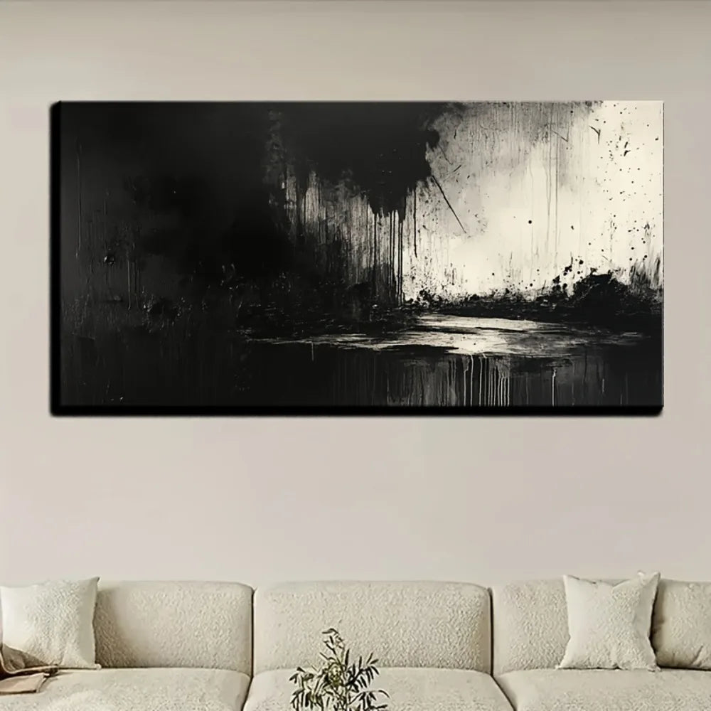 Hign-concerned Abstract Canvas Wall Art Pine Wood Frame