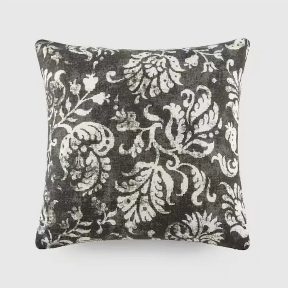 Guangdong Antique Floral Cotton Decorative Throw Pillow