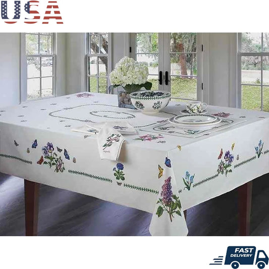 Warm Welcome Decor Elegant Floral Tablecloth Cotton